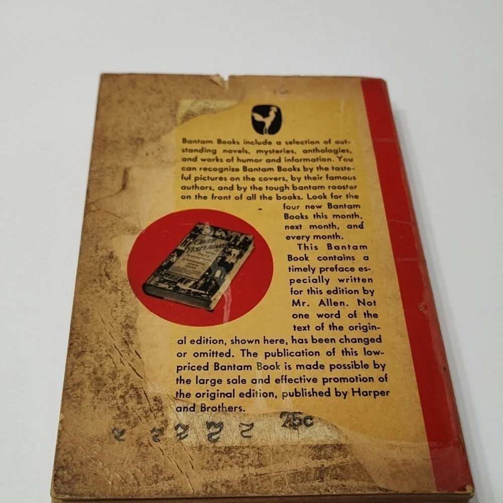 Vintage 1946, Paperback, Only Yesterday, book. - Picture 5 of 6